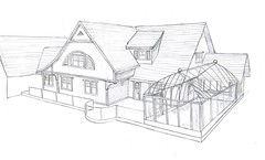 My House drawing,  back side