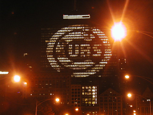 Cubs Logo on Chicago Skyline