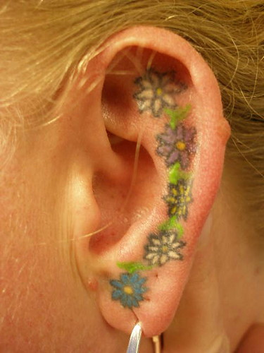 Would you consider an ear as a perfect place for a new tattoo?