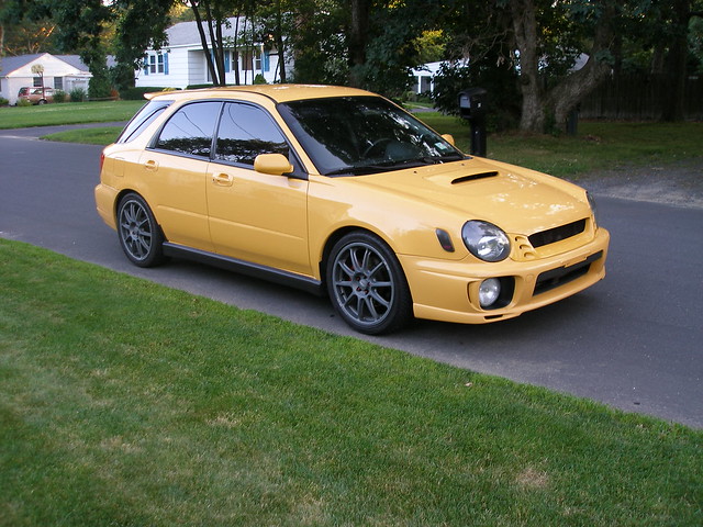 2003 yellow wagon cusco sonic subaru impreza wrx sti p1 whiteline prodrive sonicyellow turboxs agx magnaflow utec kyb