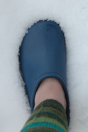 foot in snow