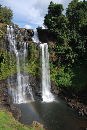 Waterfall with rainbow