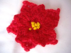 Pointsettia Crochet Flower