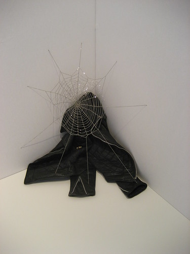 Jim Hodges spiderweb chain sculpture at CRG Gallery