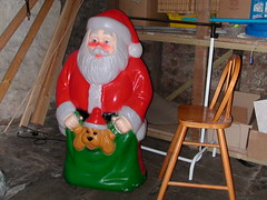 Father Christmas in the basement