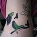 Bird tattoo colour side