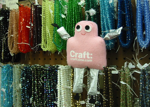 Pink Craftie shops for beads