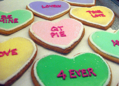Conversation Heart sugar cookies
