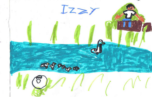 Izzy illustration for Trumpet of the Swans