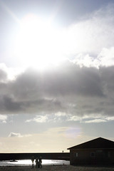 Winter sun over Lyme Regis