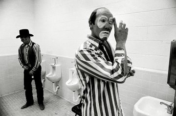 Rodeo clowns: Men's room/dressing room