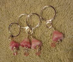 Stitch markers from Heather