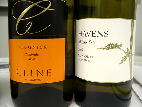 Cline Viognier and Havens Albarino