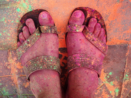 My feet during holi festival