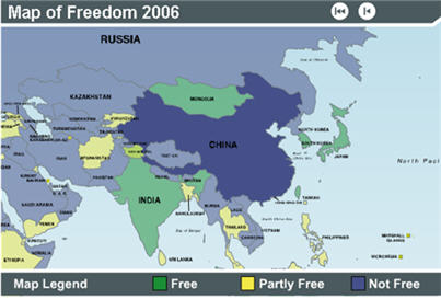 Map of Freedom 2006