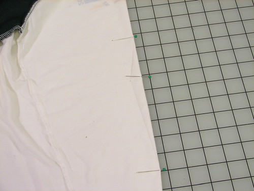 Front: folded on pin line and marked