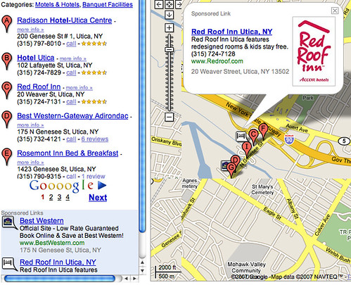 Google Maps Ad Red Roof Inn