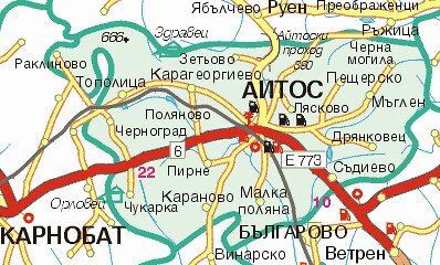 Map of Aytos municipality