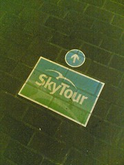 SkyTour markings at Waterfront SkyTrain station