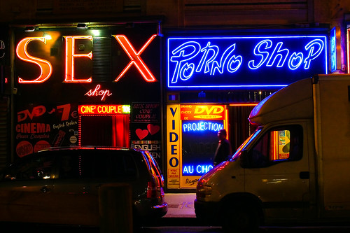 Sex shop back photo room