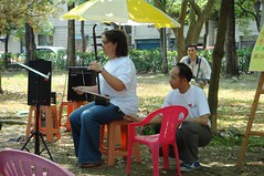 Me playing my erhu at the park