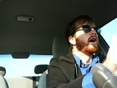 Me singing in my car