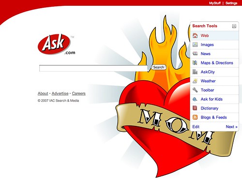Ask.com Mothers Day 2007 Logo