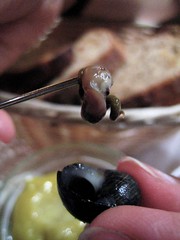 Sea snail with aïoli as amuse at Chez Michel