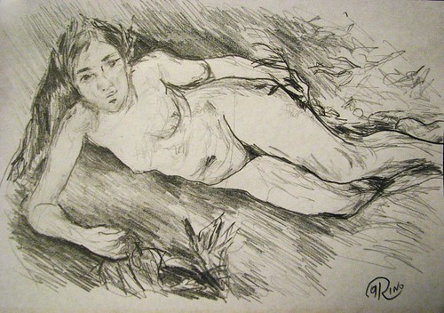 Renoir - A Nymph by a Stream