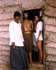 Titus, Michael, and young visitor from Colombo