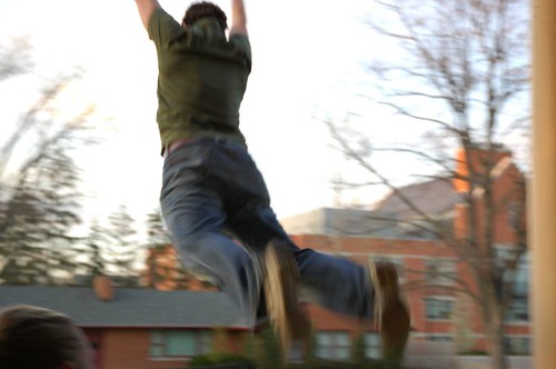 Aaron leaps!