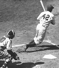 Throwback 50'S Jackie Robinson #42 Brooklyn Type Baseball Jerseys White  Stitched