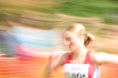 woman running/motion blur