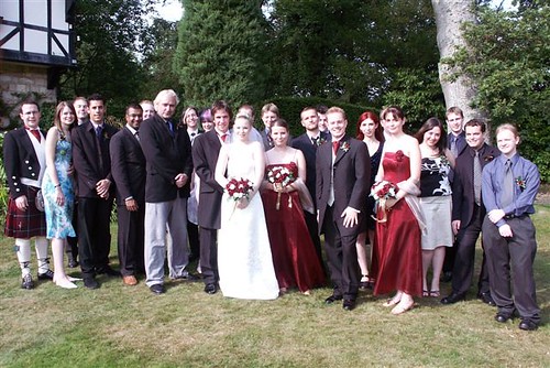 Bride & Groom and friends