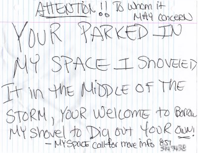 YOUR [sic] PARKED IN MYSPACE!
