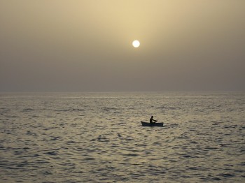 Fisherman on a Perfect Sunset