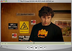EFF stickers in "The IT Crowd"