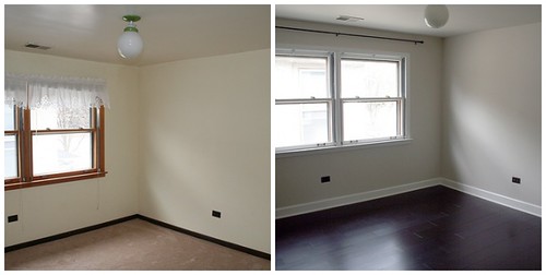 Bedroom - before & after