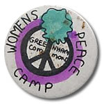 badge from Greenham's Peace Camp