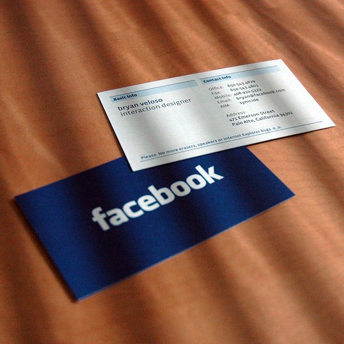 Facebook's New Business Cards (View I)