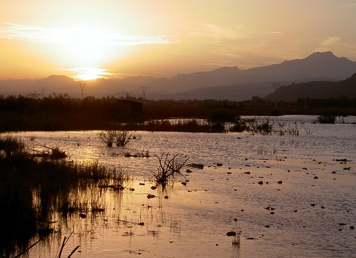 Sunset, s'Albufera salt marshes
