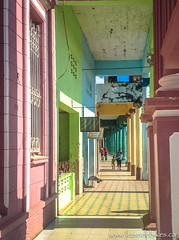 The streets in Moron, Cuba; every building reminds me of ice cream.