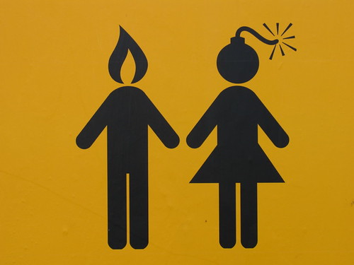 Beware! Bomb girl and flame head (?)