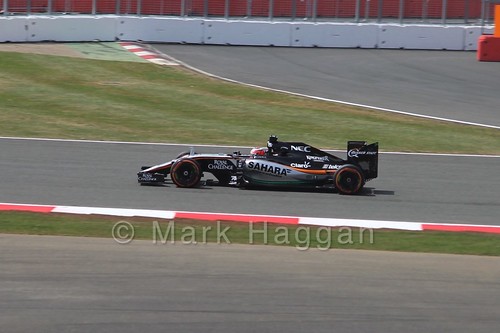 Nico Hulkenberg in Free Practice 2 at the 2015 British Grand Prix at Silverstone