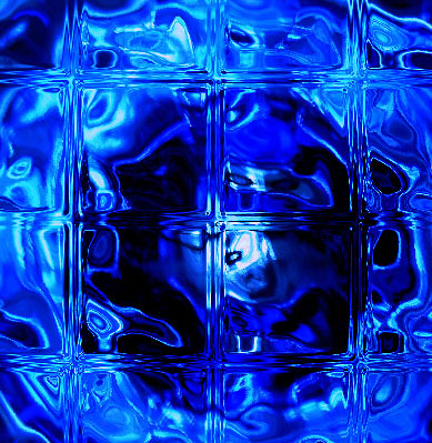Cobalt Blue Mug, Glass Blocks Distortion, Crop