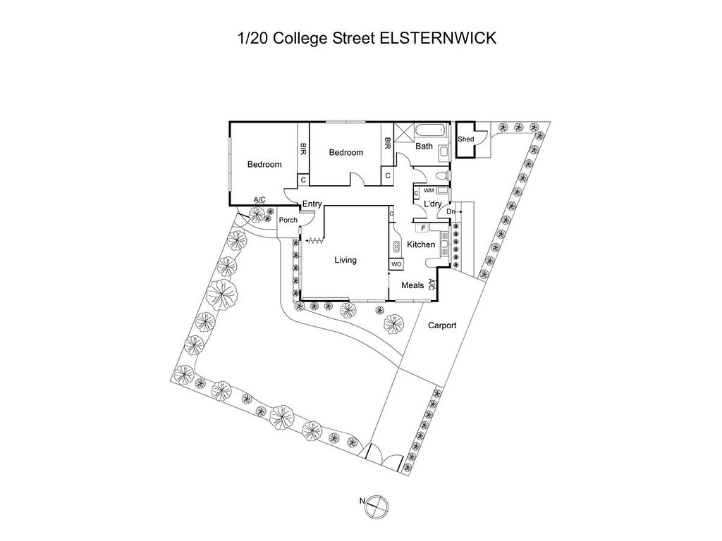 1/20 College Street, Elsternwick VIC 3185 floorplan