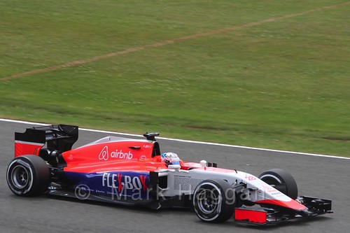 Will Stevens in qualifying for the 2015 British Grand Prix at Silverstone