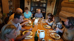 Dinner with Kathy, C.D., Marissa and new friends at the Copper Moose B&B
