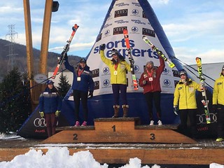 BC Ski Team's Kristina Natalenko 1st U18 and 3rd overall in Quebec FIS SL after winning the 2nd run! (2)