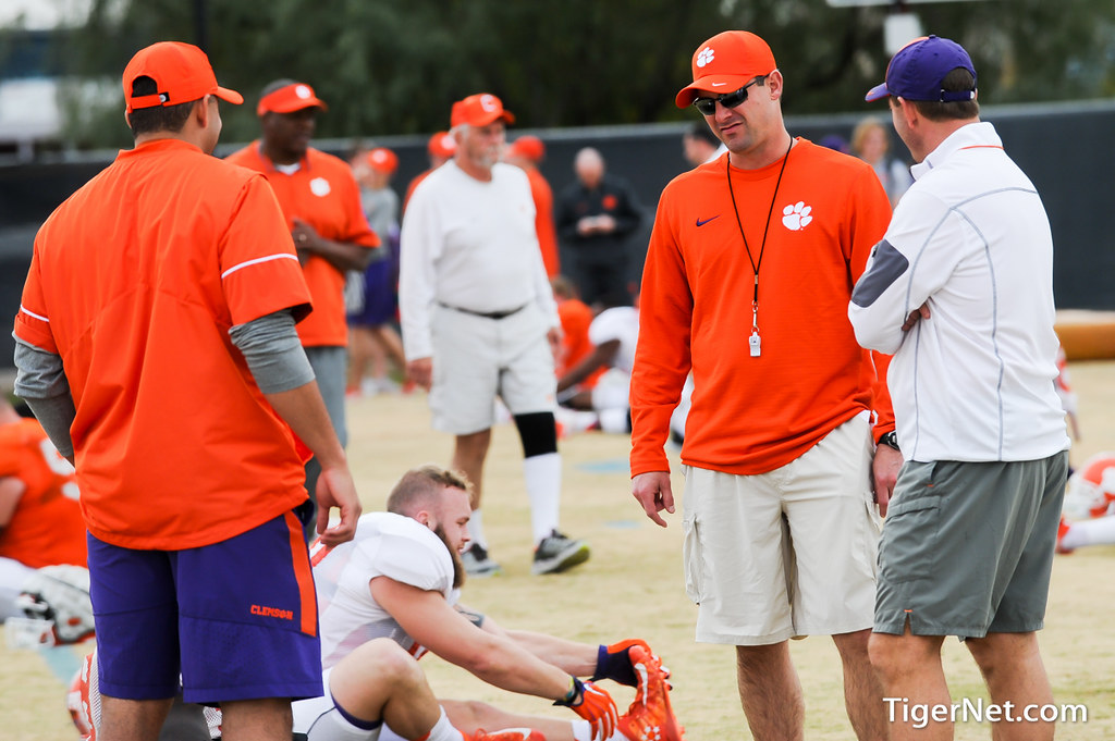 Clemson Football Photo of Jeff Scott and fiestabowl and practice